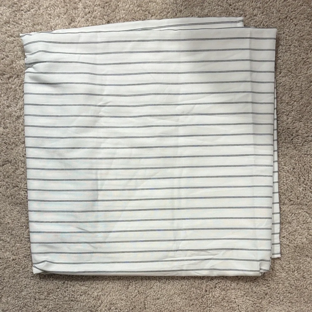 Mainstays White and Blue Striped Shower Curtain
